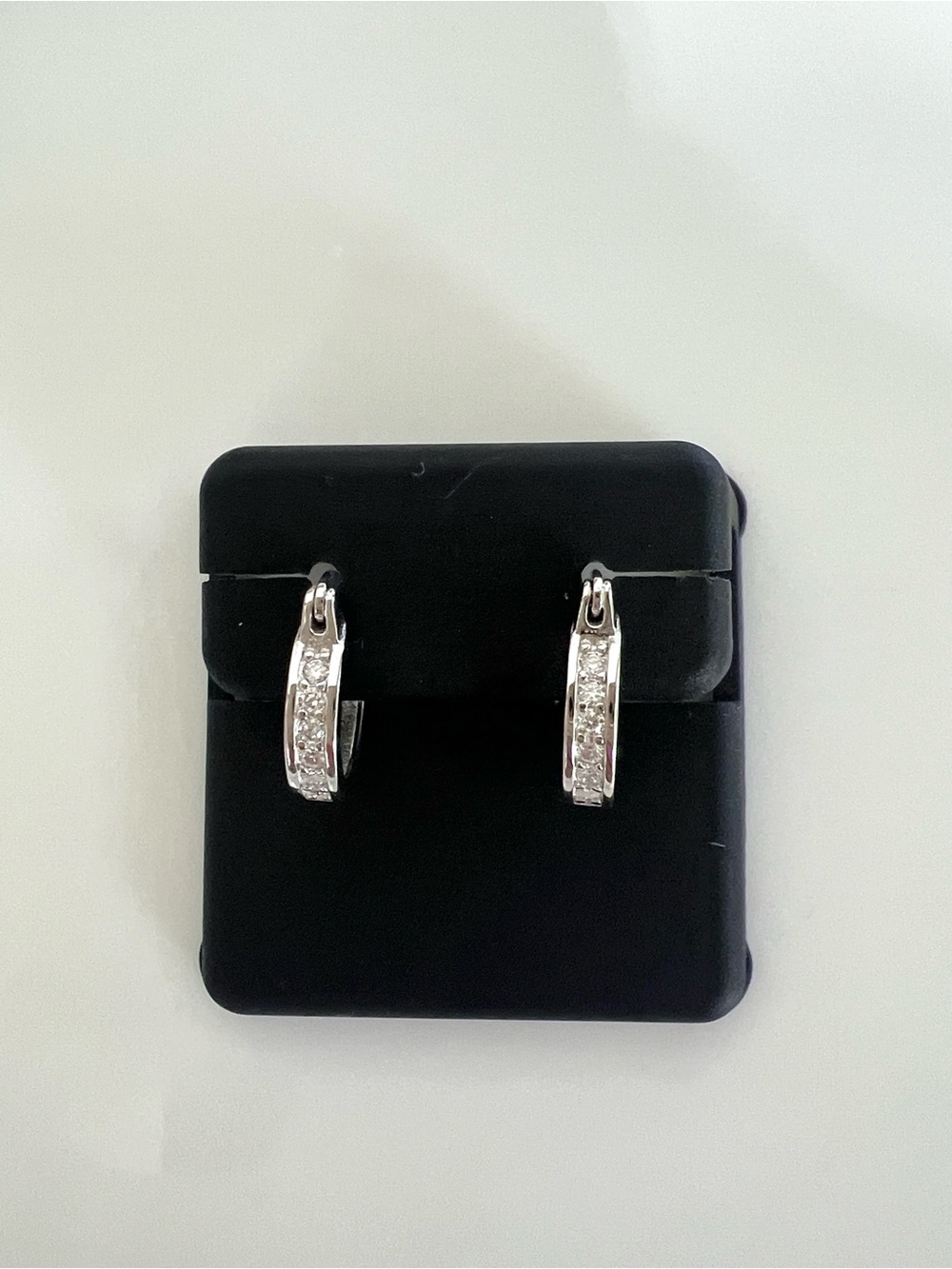 1.00 CT Moissanite Hoop Earrings 925 Sterling Silver | Sparkling Huggie Hoops